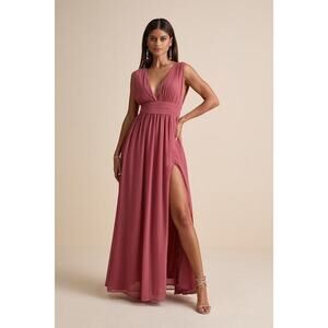 Lulus Heavenly Hues Desert Rose Maxi Dress Pink - Size M